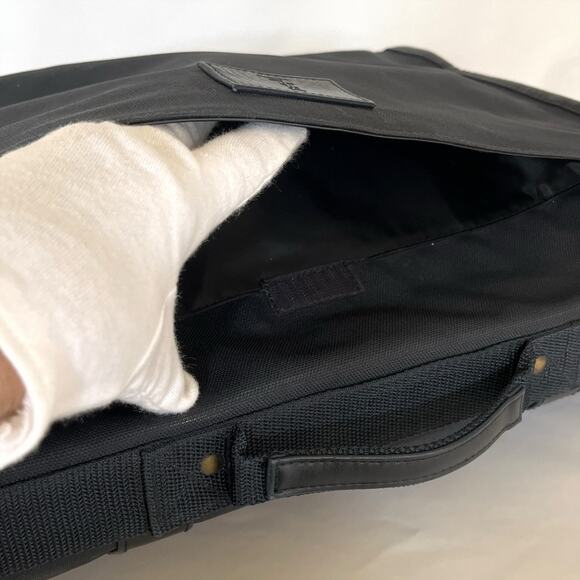 YSL Yves Saint Laurent Parfums Messenger Black Nylon Shoulder Bag Crossbody - Picture 8 of 15